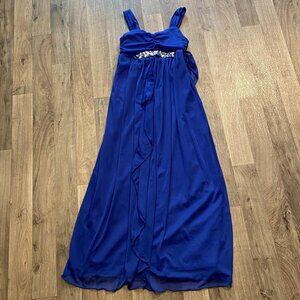 Amy Wear Blue Formal Jeweled Dress Size 8